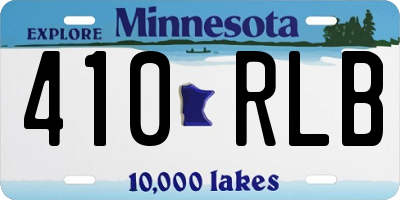 MN license plate 410RLB