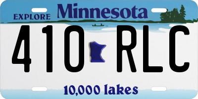 MN license plate 410RLC