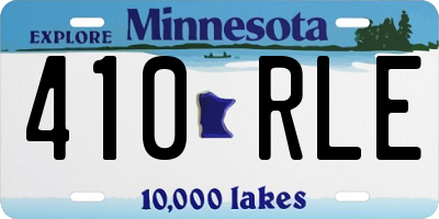 MN license plate 410RLE