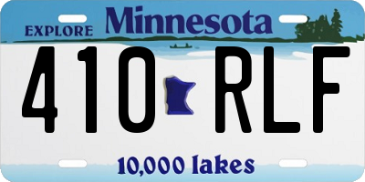 MN license plate 410RLF