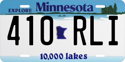 MN license plate 410RLI