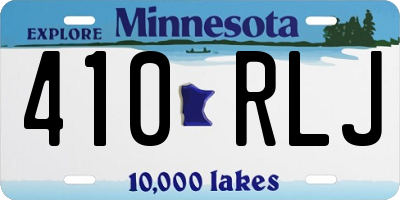 MN license plate 410RLJ