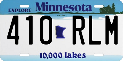 MN license plate 410RLM