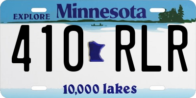 MN license plate 410RLR