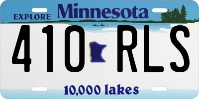 MN license plate 410RLS