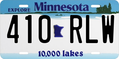 MN license plate 410RLW