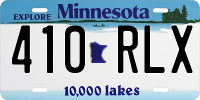 MN license plate 410RLX