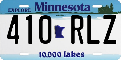 MN license plate 410RLZ