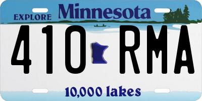 MN license plate 410RMA