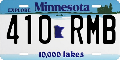MN license plate 410RMB