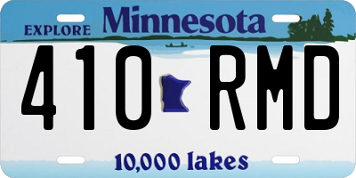 MN license plate 410RMD