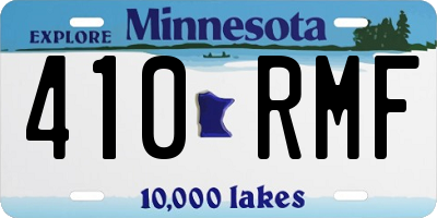 MN license plate 410RMF