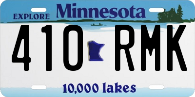 MN license plate 410RMK