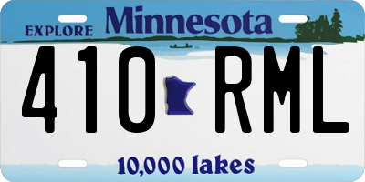 MN license plate 410RML