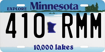 MN license plate 410RMM