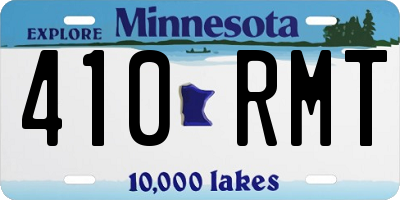 MN license plate 410RMT