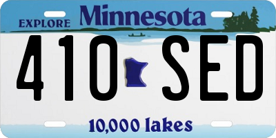 MN license plate 410SED