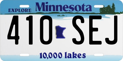 MN license plate 410SEJ