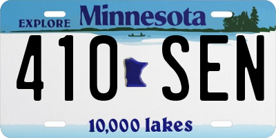 MN license plate 410SEN