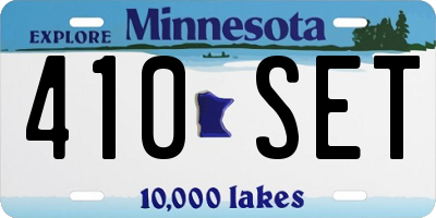 MN license plate 410SET