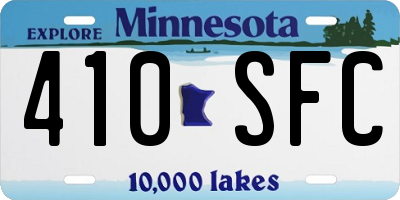 MN license plate 410SFC