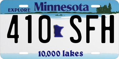 MN license plate 410SFH