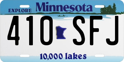 MN license plate 410SFJ