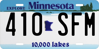 MN license plate 410SFM
