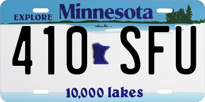 MN license plate 410SFU
