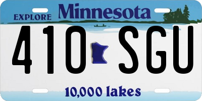 MN license plate 410SGU