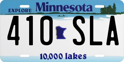 MN license plate 410SLA