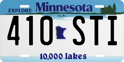 MN license plate 410STI