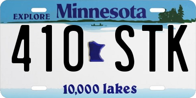 MN license plate 410STK