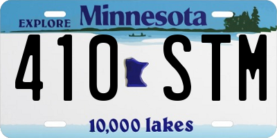 MN license plate 410STM