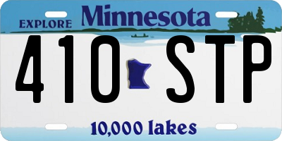 MN license plate 410STP