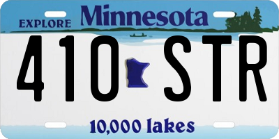MN license plate 410STR