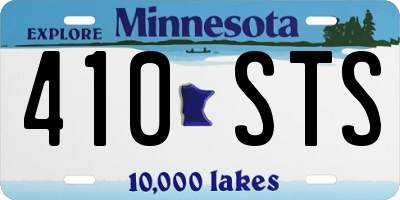 MN license plate 410STS