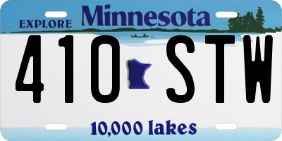 MN license plate 410STW