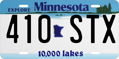 MN license plate 410STX