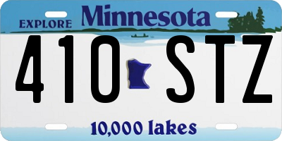 MN license plate 410STZ