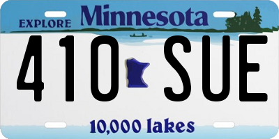 MN license plate 410SUE