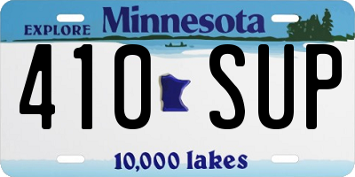 MN license plate 410SUP