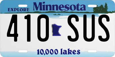 MN license plate 410SUS