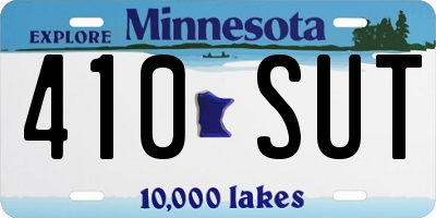 MN license plate 410SUT