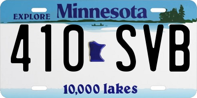 MN license plate 410SVB