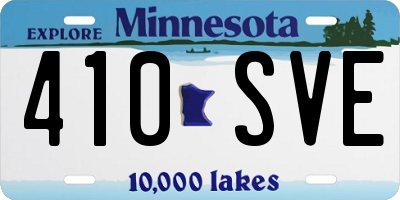 MN license plate 410SVE