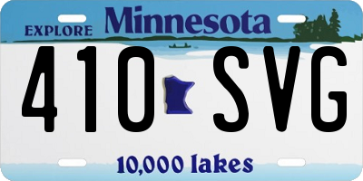 MN license plate 410SVG