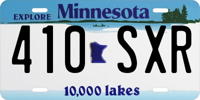 MN license plate 410SXR