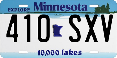 MN license plate 410SXV