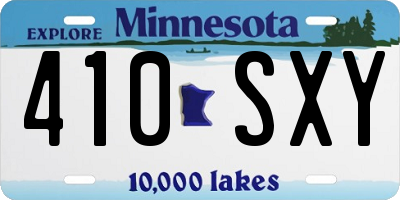 MN license plate 410SXY